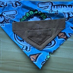 Dinosaur Print Bandana and Brown tactical bandanna for dogs
